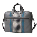 Bottega Veneta Briefcase Men's Intrecciato Leather Business Bag in Grey