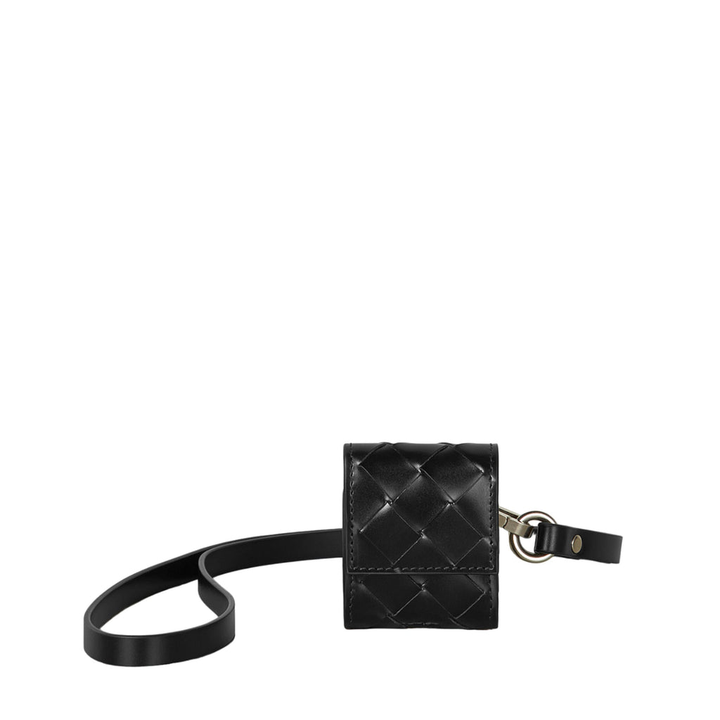 Bottega Veneta Plain Leather Smartphone Case in Black