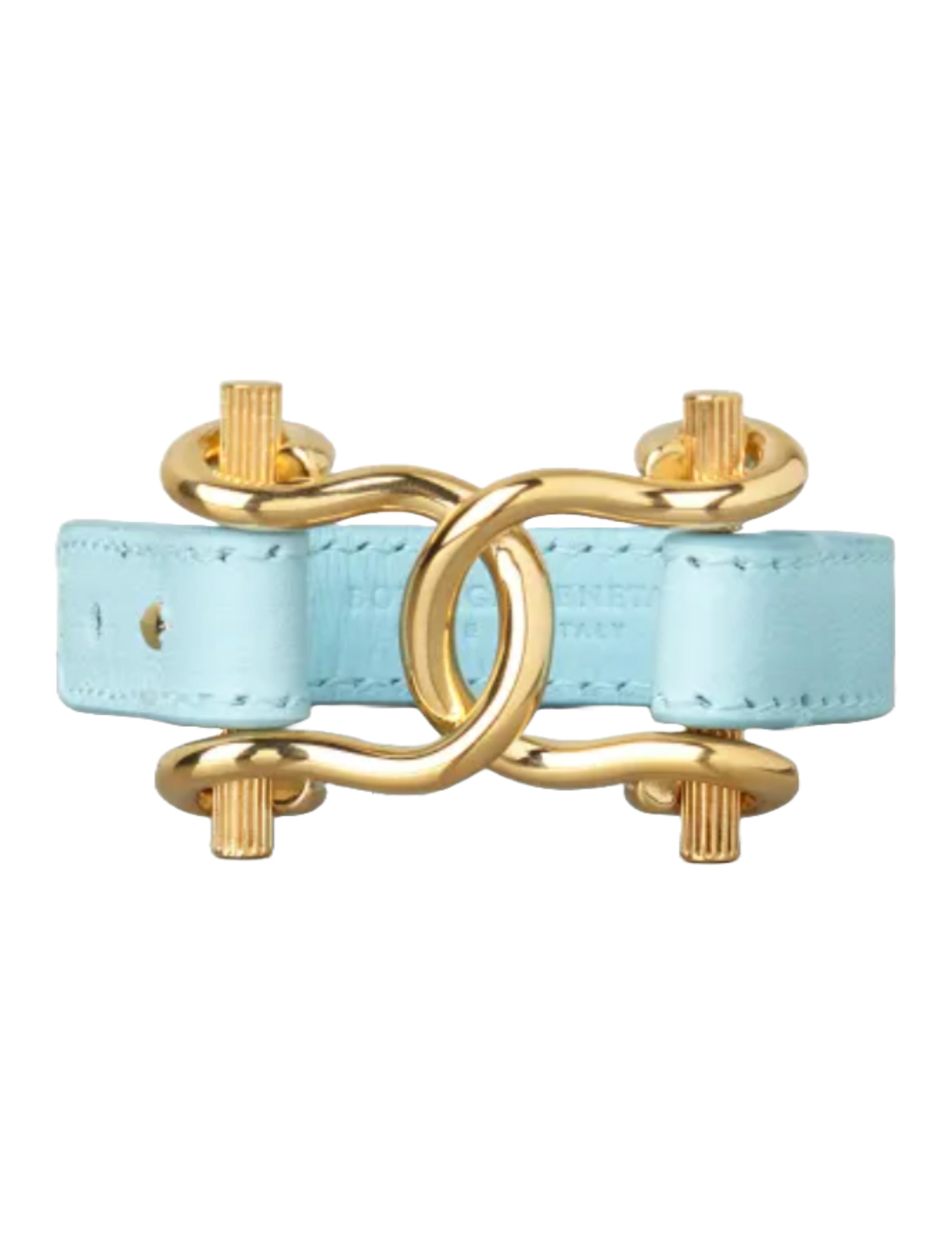 Bottega Veneta Leather Bracelet in BLUE