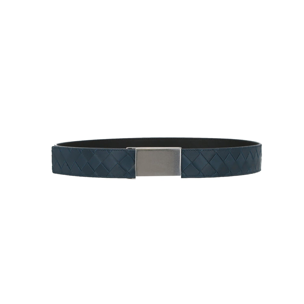 Bottega Veneta Intrecciato Woven Belt - Blue in Blue