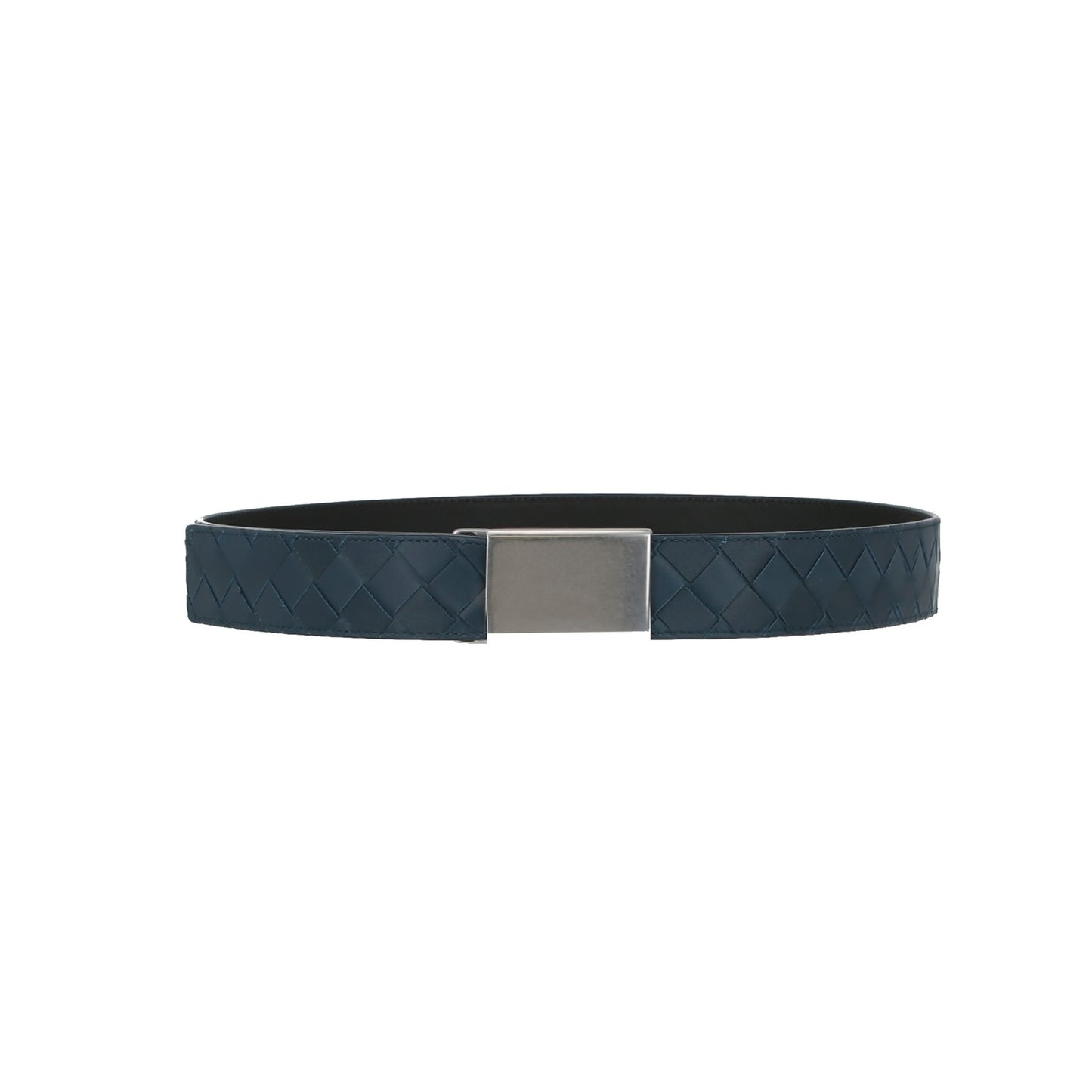 Bottega Veneta Intrecciato Woven Belt in Blue