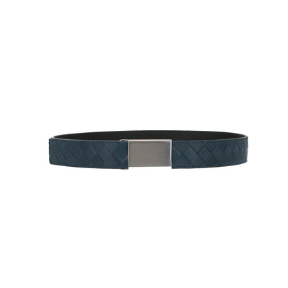 Bottega Veneta Intrecciato Woven Belt in Blue