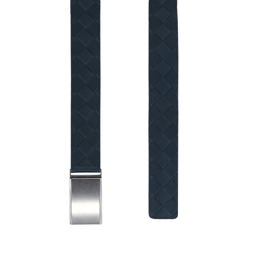 Bottega Veneta Intrecciato Woven Belt - Blue in Blue