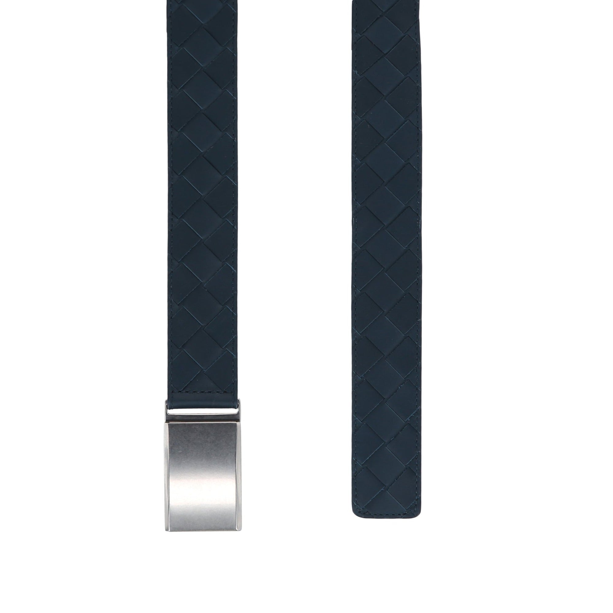 Bottega Veneta Intrecciato Woven Belt - Blue in Blue