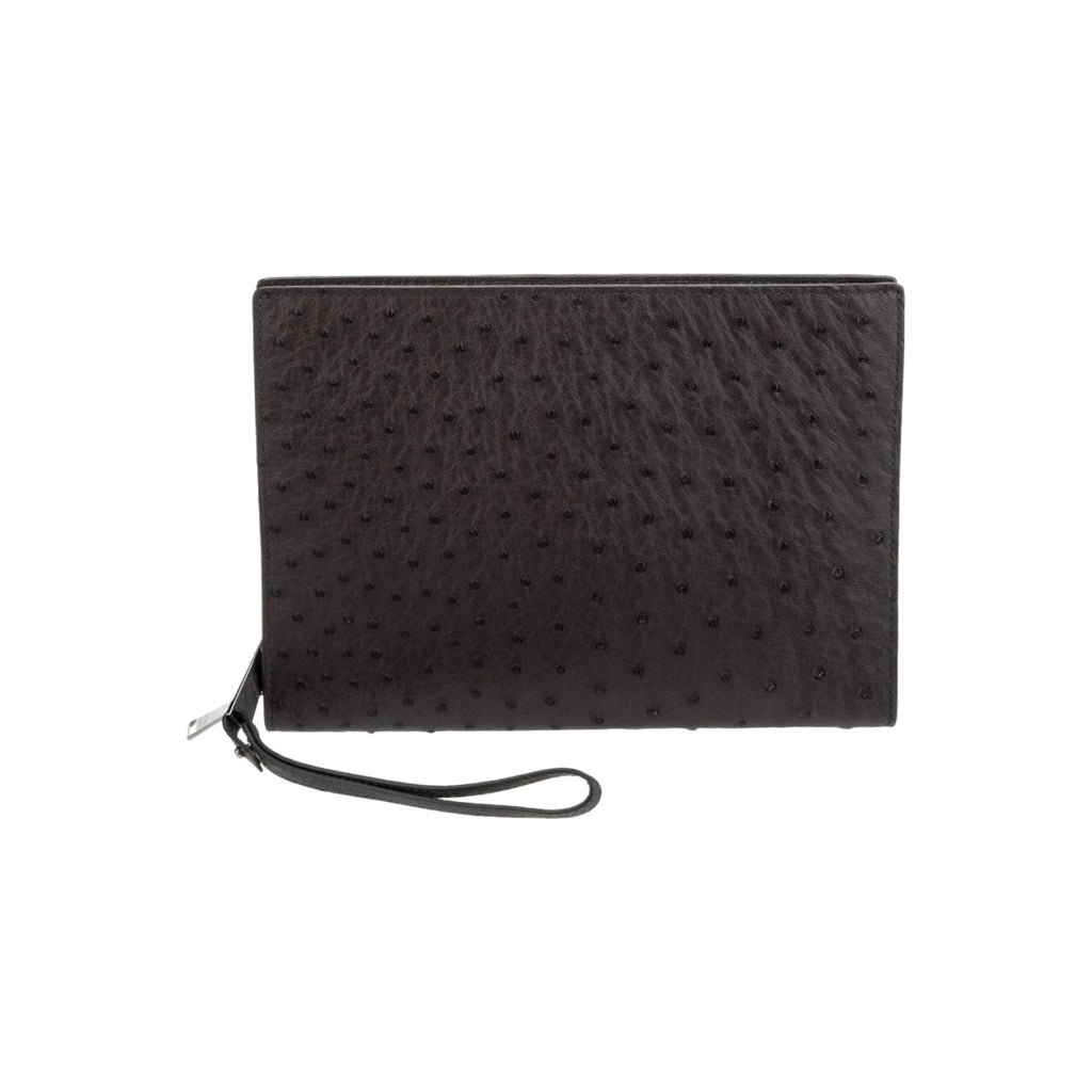 Bottega Veneta Leather Ostrich skin clutch