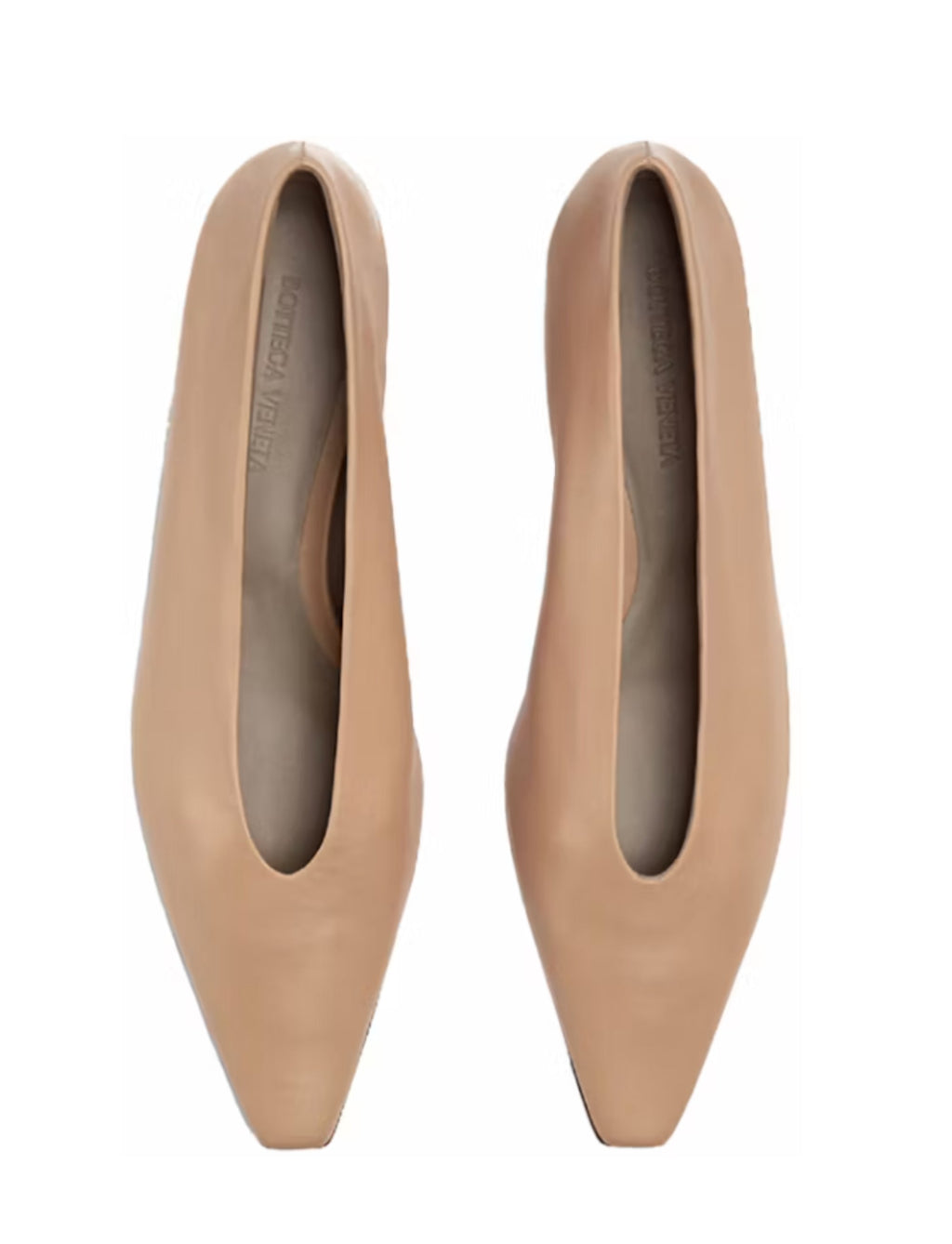 Bottega Veneta Pointed Ballerina Shoes in NEUTRALS