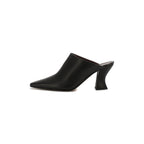 Bottega Veneta Chunky-Heel Almond-Toe Mules in BLACK