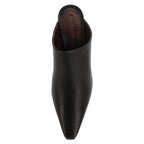 Bottega Veneta Chunky-Heel Almond-Toe Mules in BLACK