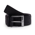 Bottega Veneta Leather Belt in Black in Black