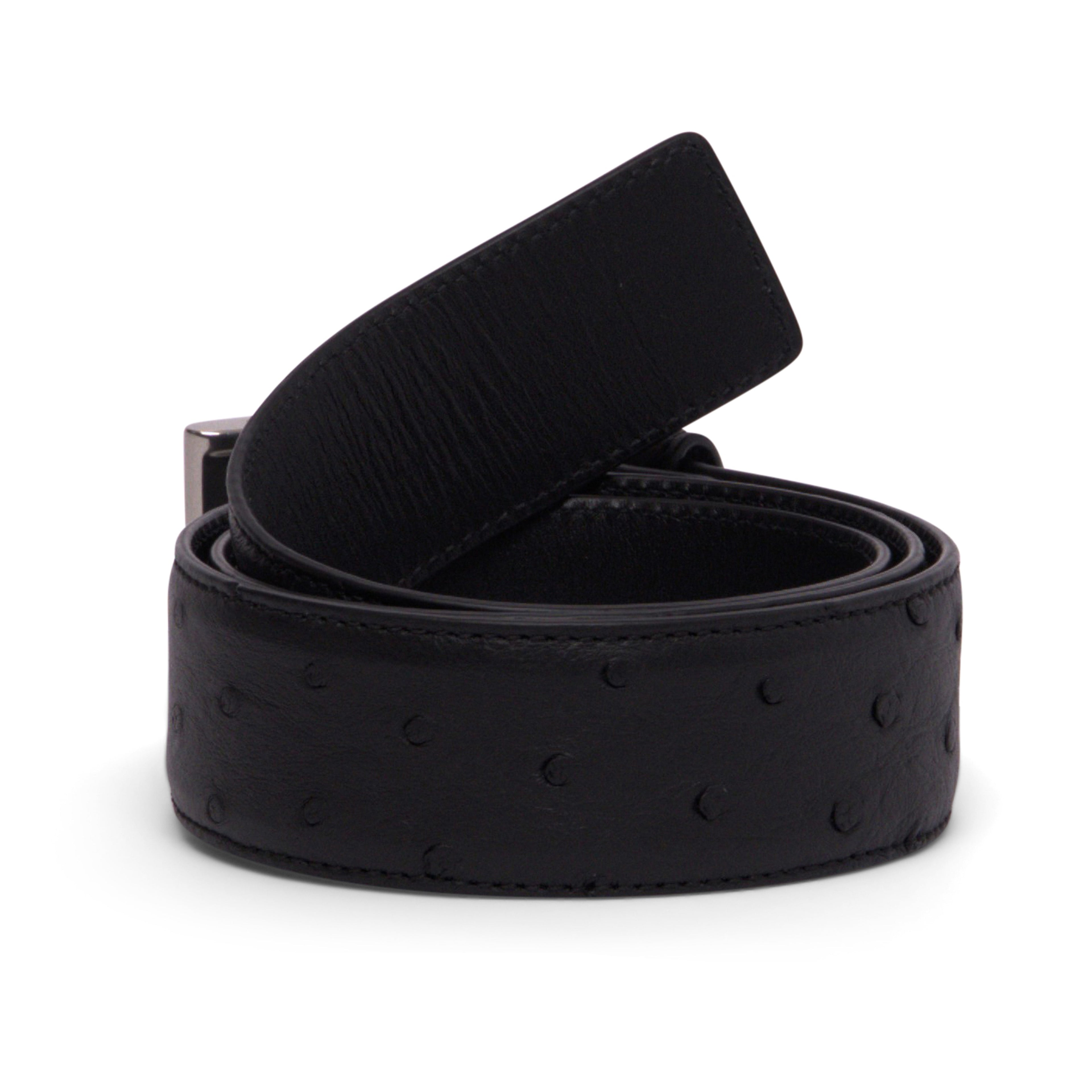 Bottega Veneta Leather Belt in Black in Black