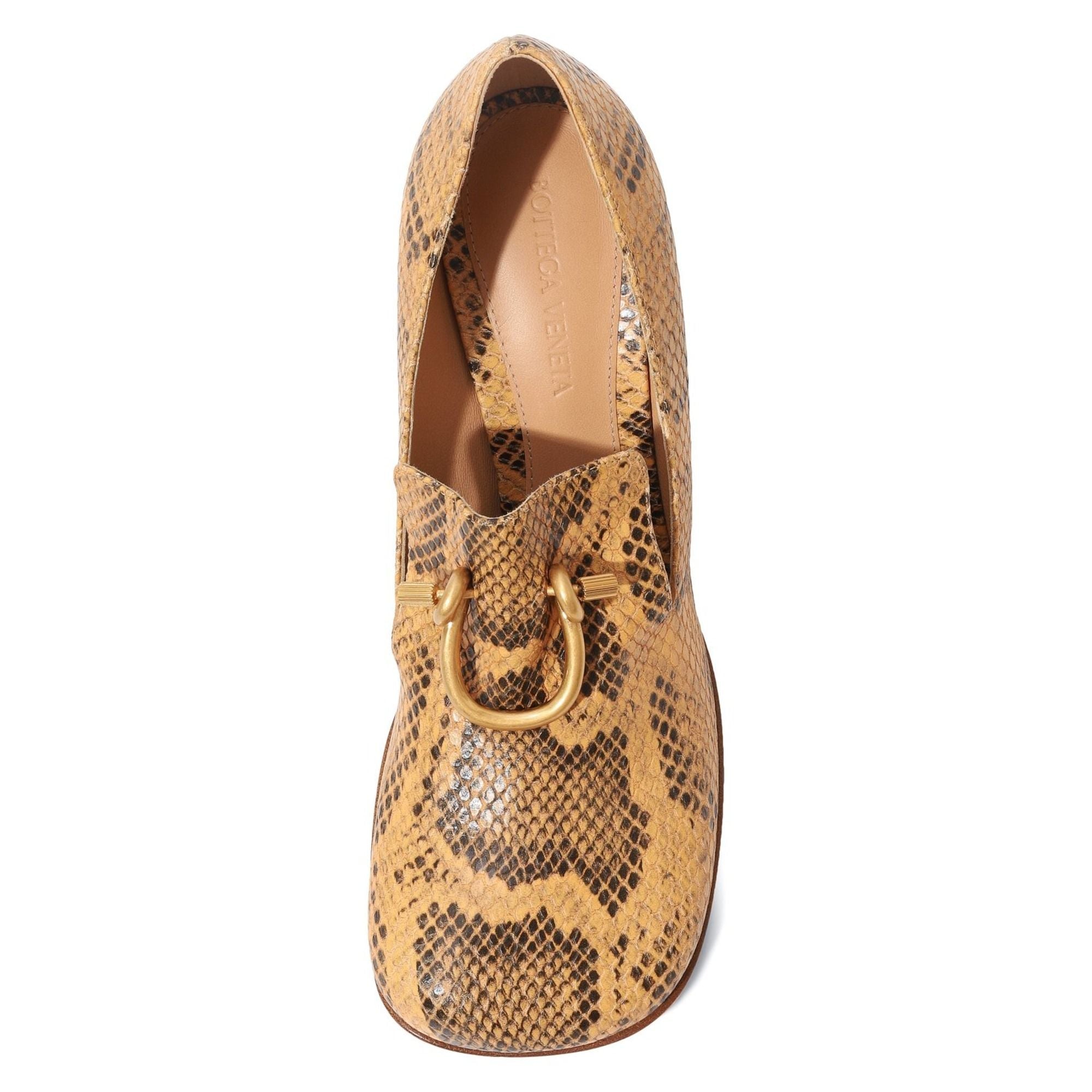 Bottega Veneta 90Mm Python-Print Pumps in BROWN
