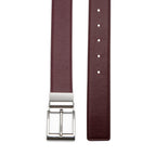 Bottega Veneta Leather Belt in Burgundy in Burgundy