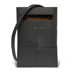 Bottega Veneta Calfskin Crossbody Bag in Grey
