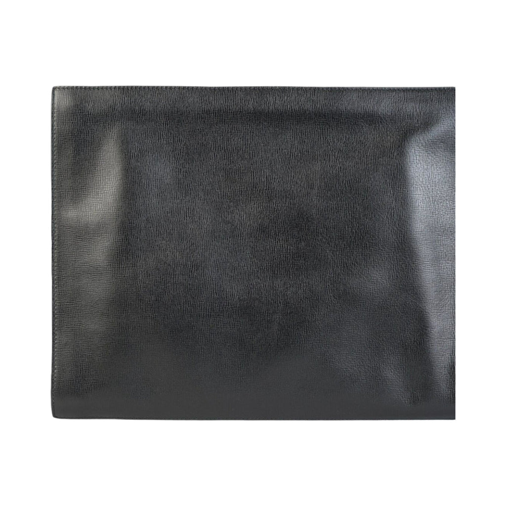 Bottega Veneta Leather Document Case Wristlet in Black