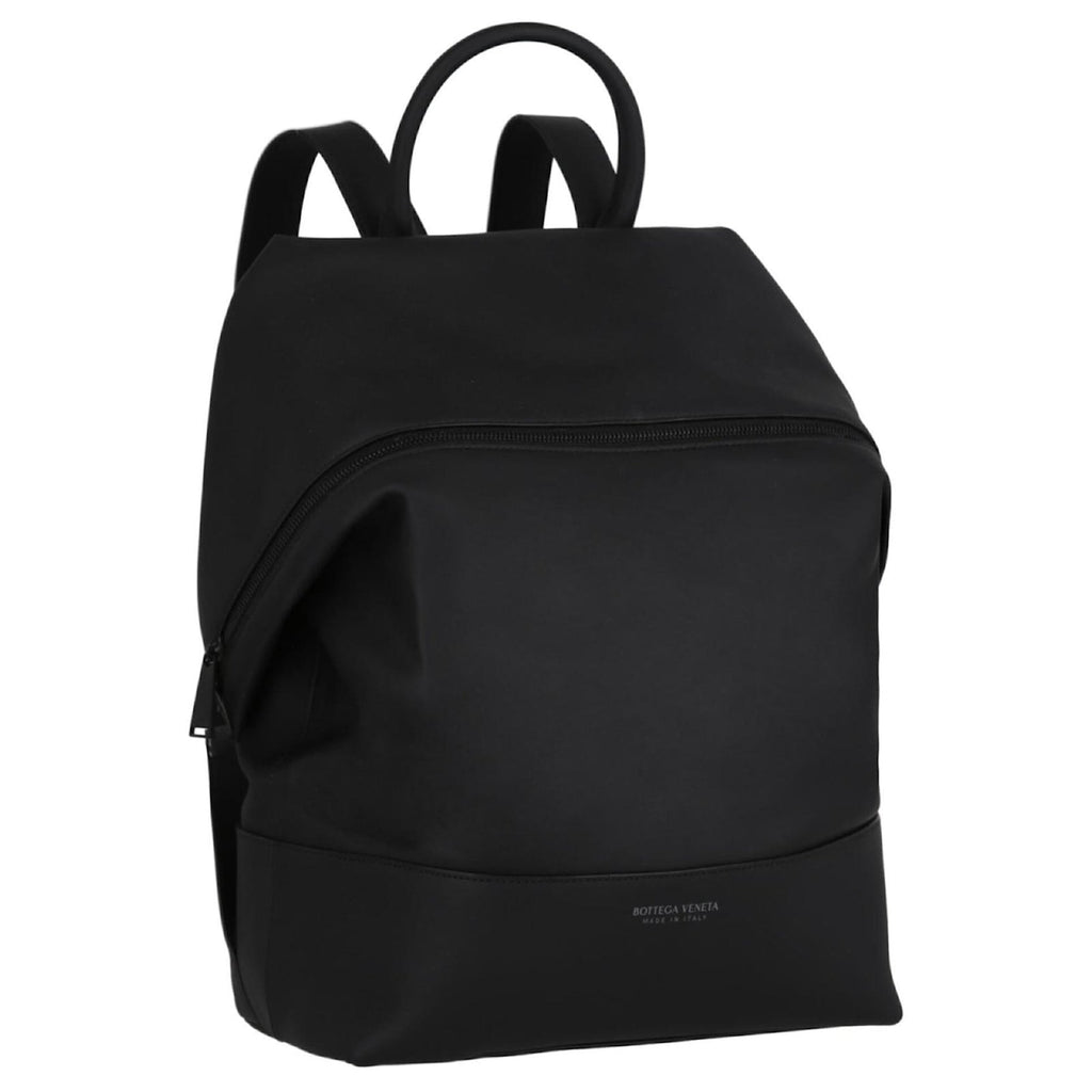 Bottega Veneta Leather Black Backpack in Black