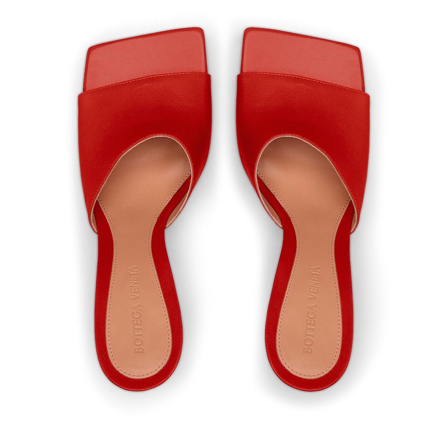 Bottega Veneta Ladies Leather Sandals in Red