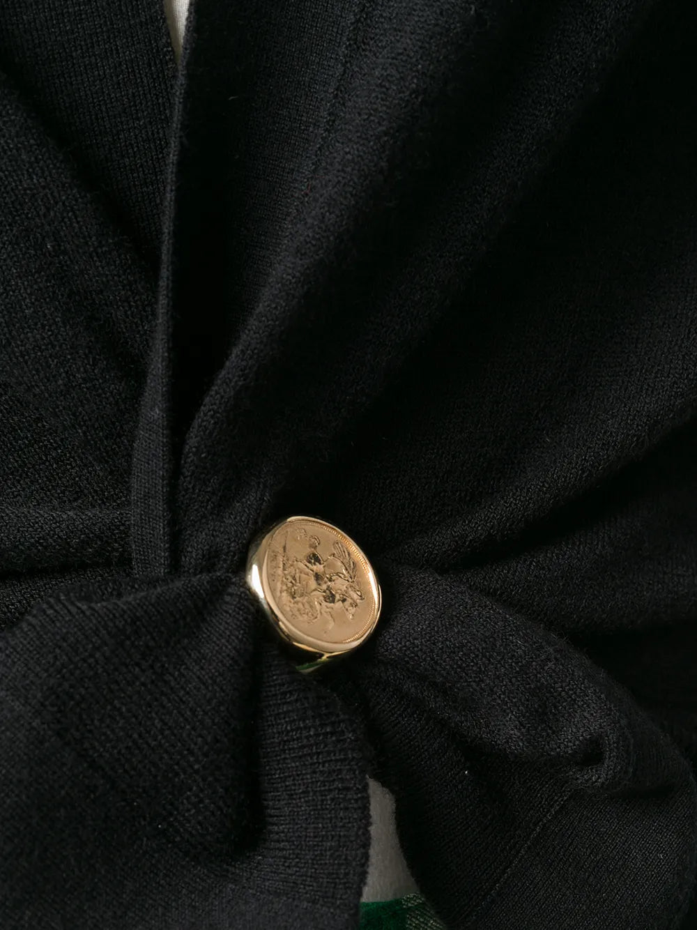 Bottega Veneta Twisted Cropped Cardigan in BLACK