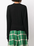 Bottega Veneta Twisted Cropped Cardigan in BLACK