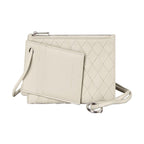 Bottega Veneta Crossbody Double Pouch Bag in Grey