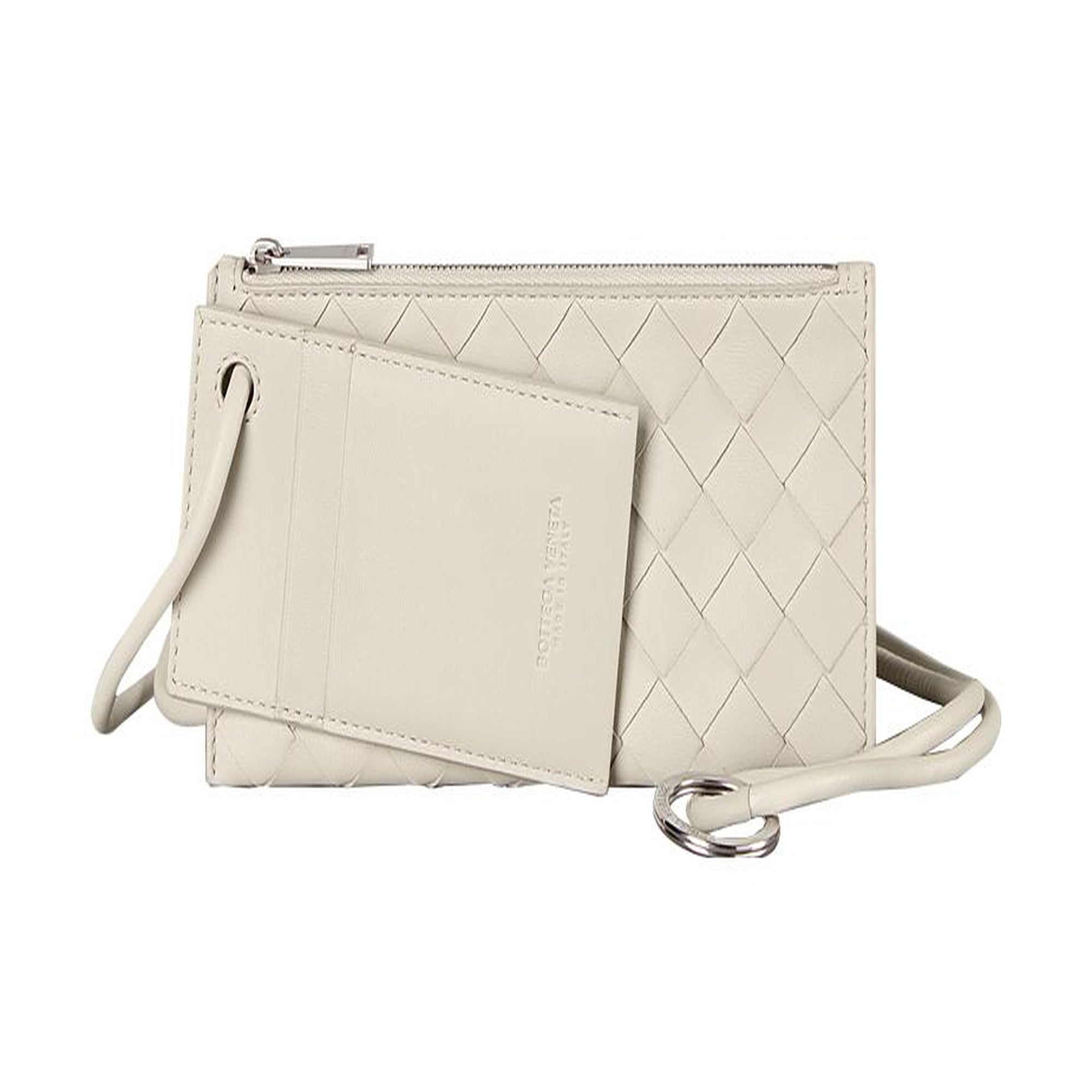 Bottega Veneta Crossbody Double Pouch Bag in Grey