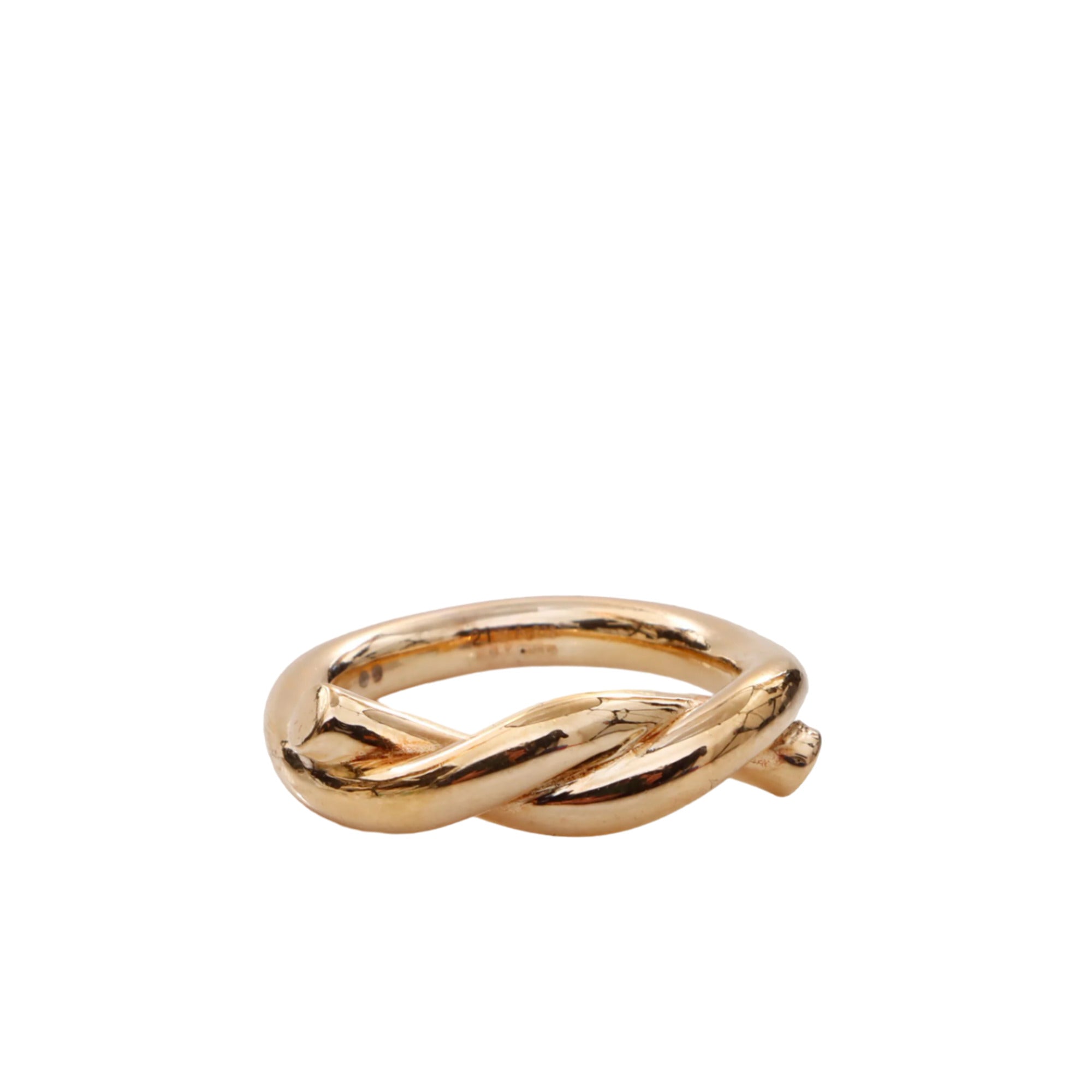 Bottega Veneta Men's Gold-Plated Knot Ring