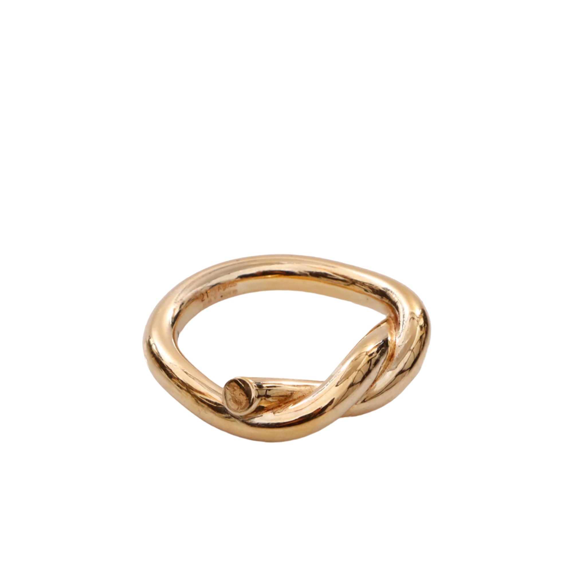 Bottega Veneta Men's Gold-Plated Knot Ring