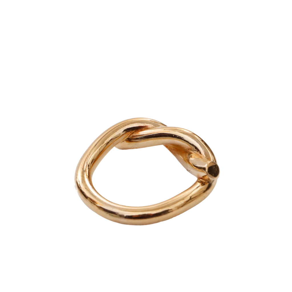 Bottega Veneta Men's Gold-Plated Knot Ring
