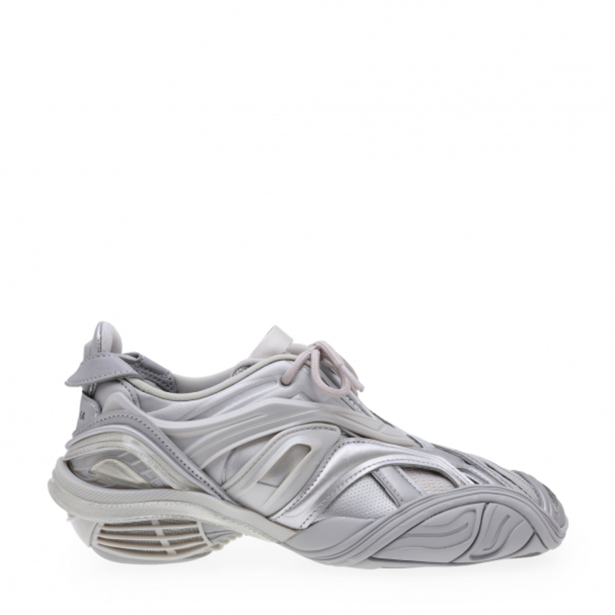 Balenciaga Metallic Low-Top Sneakers in SILVER