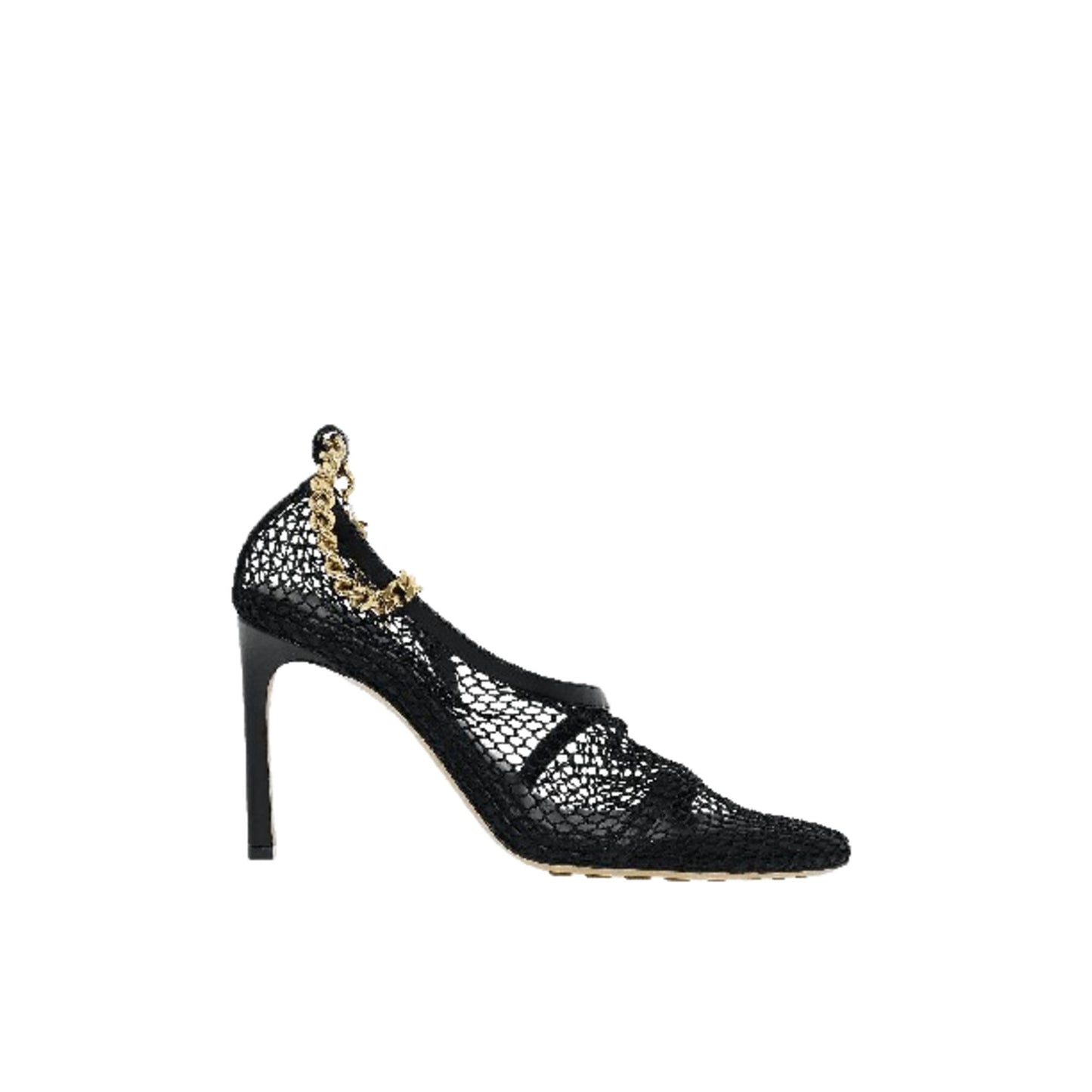 Bottega Veneta Ladies Chain-Trimmed 100Mm Mesh Pumps