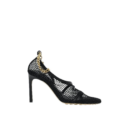 Bottega Veneta Ladies Chain-Trimmed 100Mm Mesh Pumps