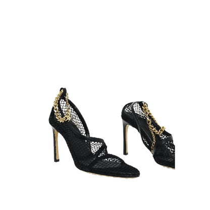Bottega Veneta Ladies Chain-Trimmed 100Mm Mesh Pumps