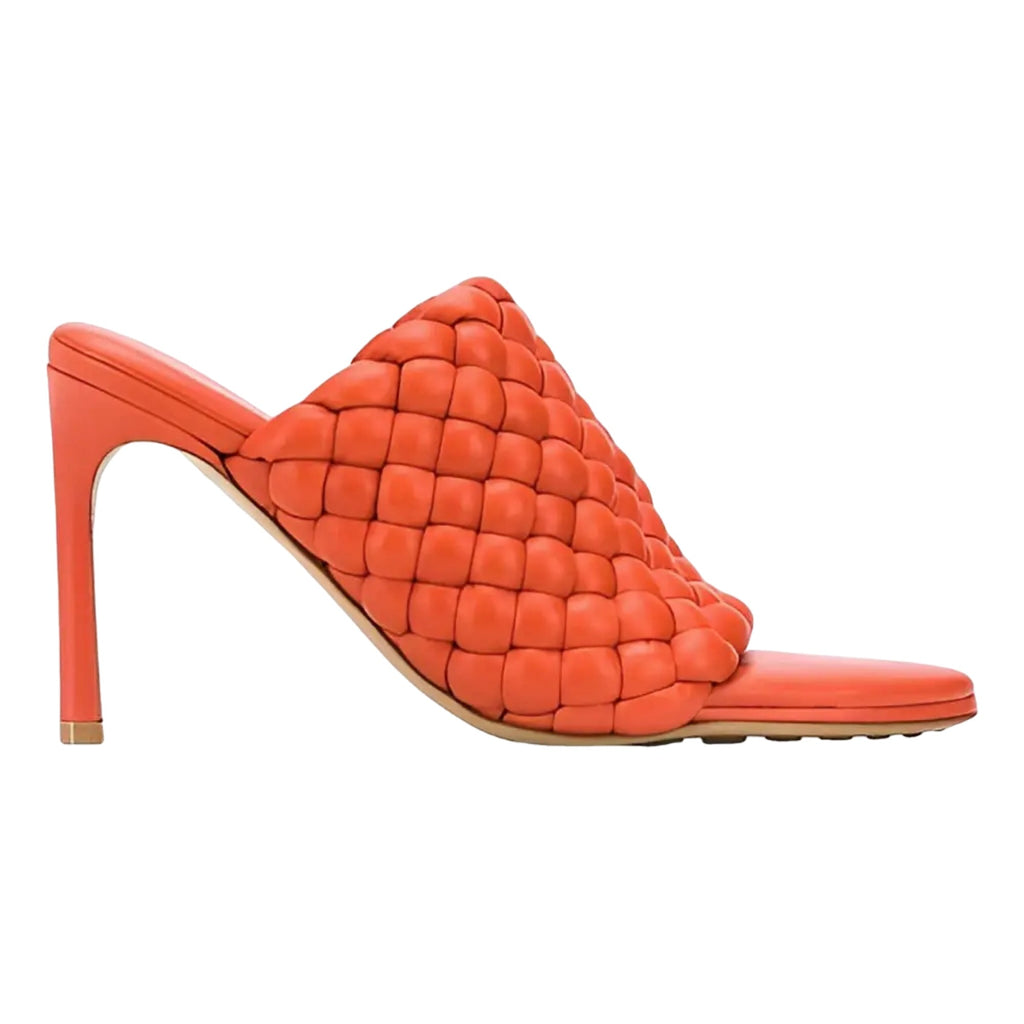 Bottega Veneta 105Mm Bv Curve Sandals in ORANGE