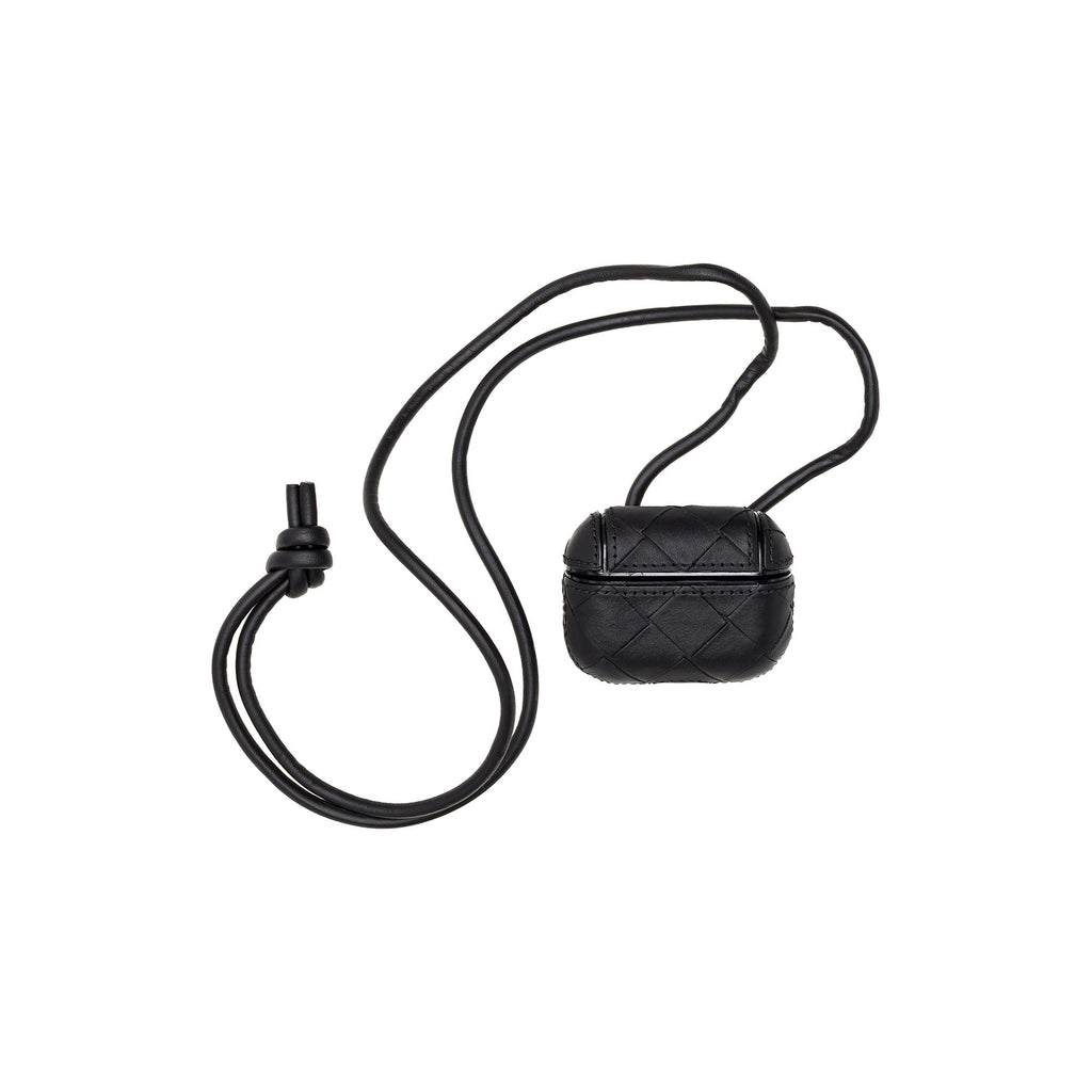 Bottega Veneta Intrecciato AirPods Pro Case - Black in Black