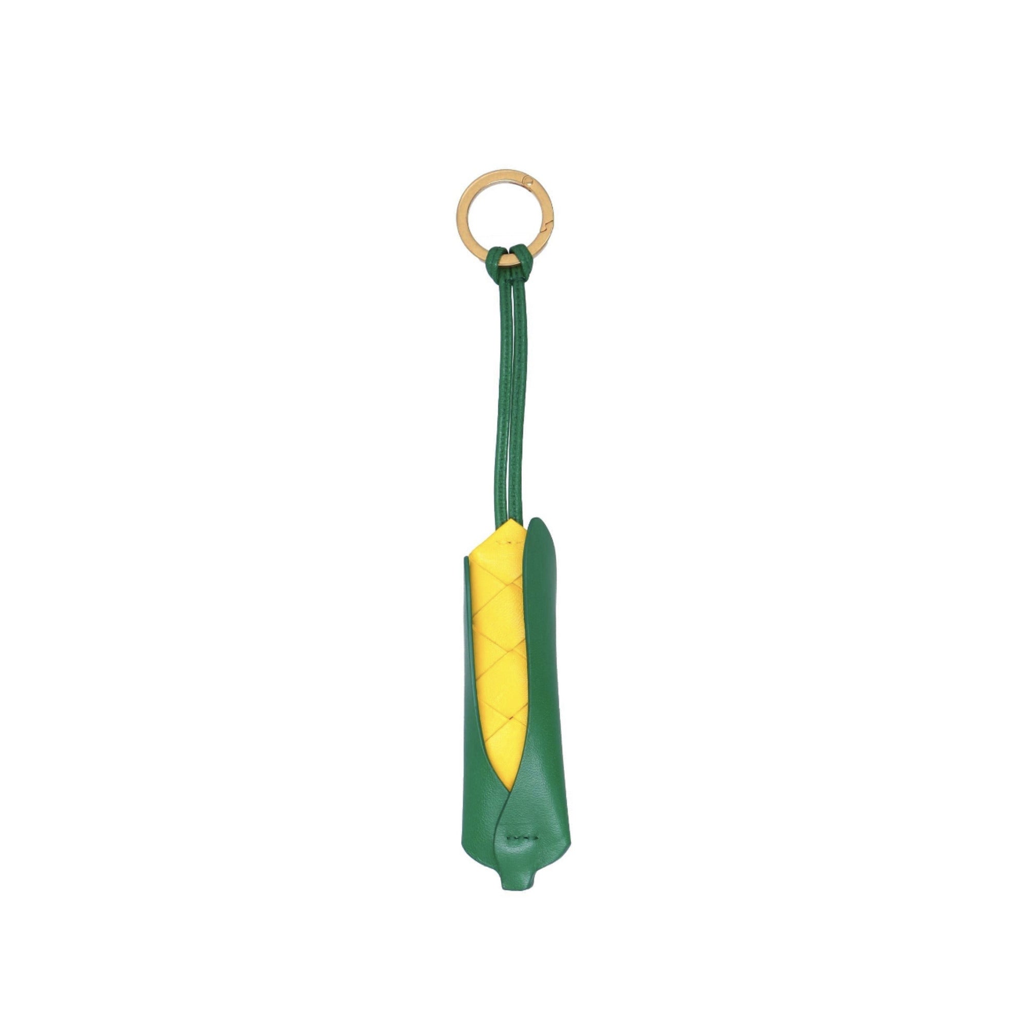 Bottega Veneta Corn Keyring in GREEN