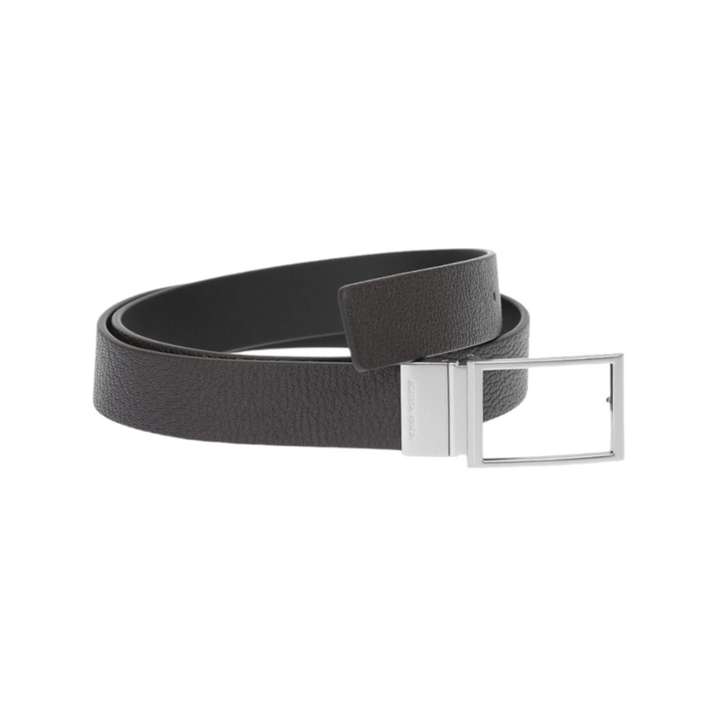 Bottega Veneta Mens Leather Belt in Black