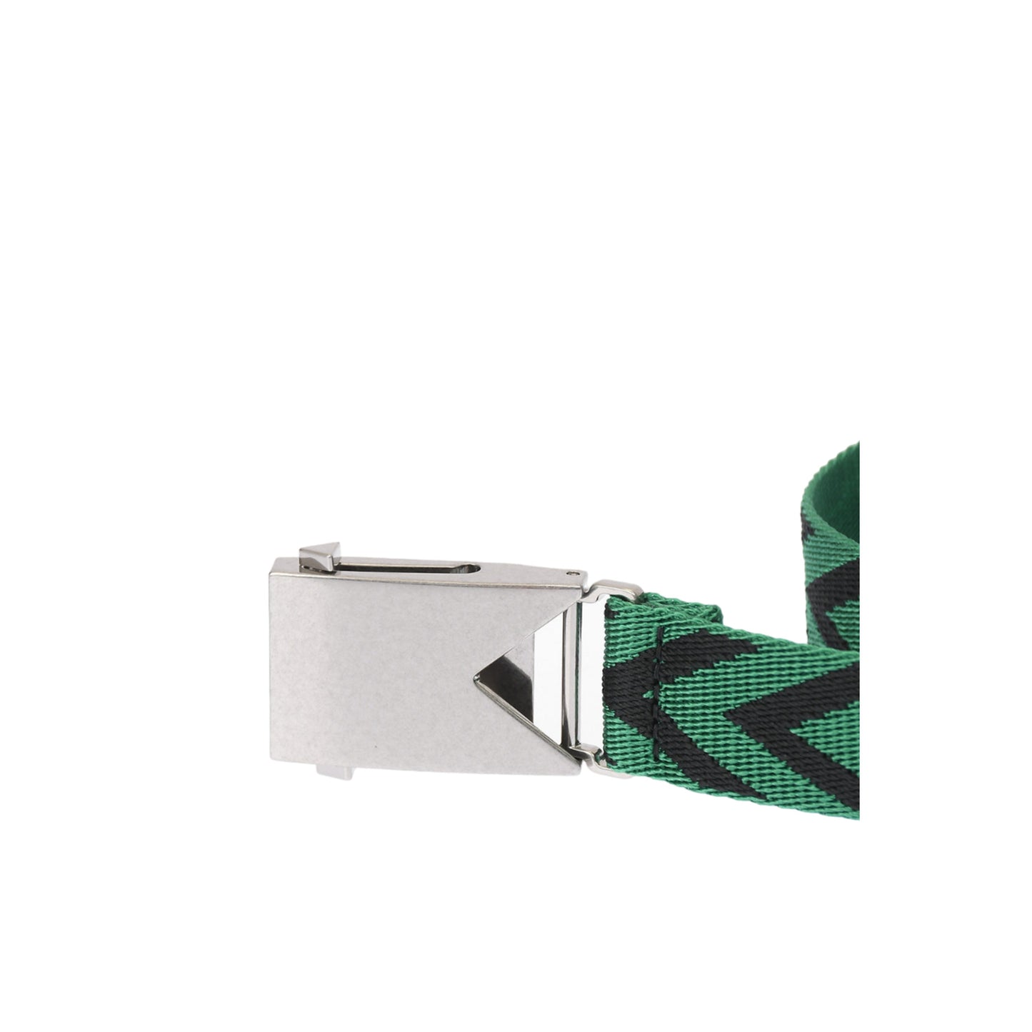 Bottega Veneta Men Polyester Belt in Green & Black Men