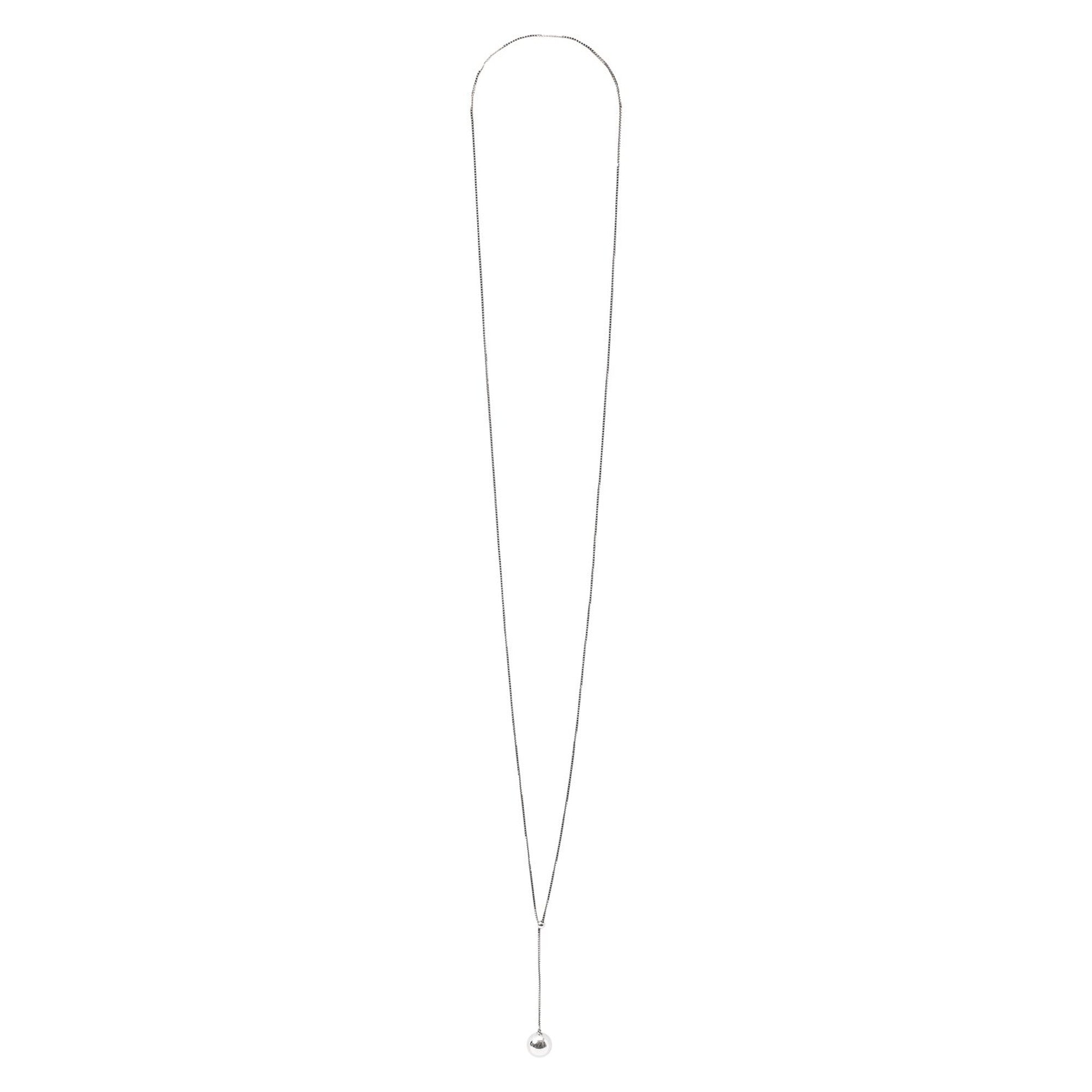 Bottega Veneta Sphere Pendant Box-Chain Belt in SILVER