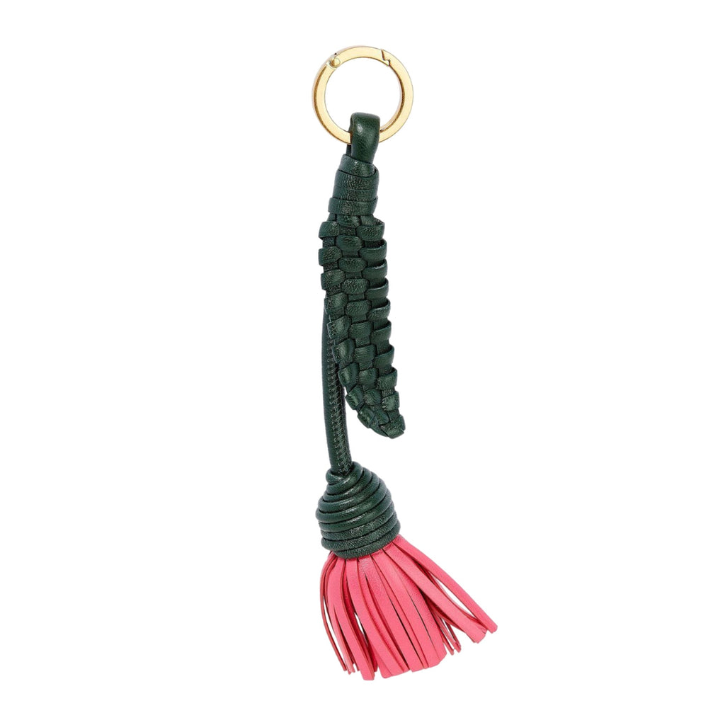 Bottega Veneta Intrecciato Keyring in GREEN