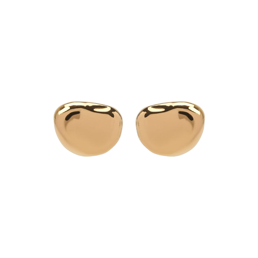 Bottega Veneta Oval Stud Earrings in GOLD