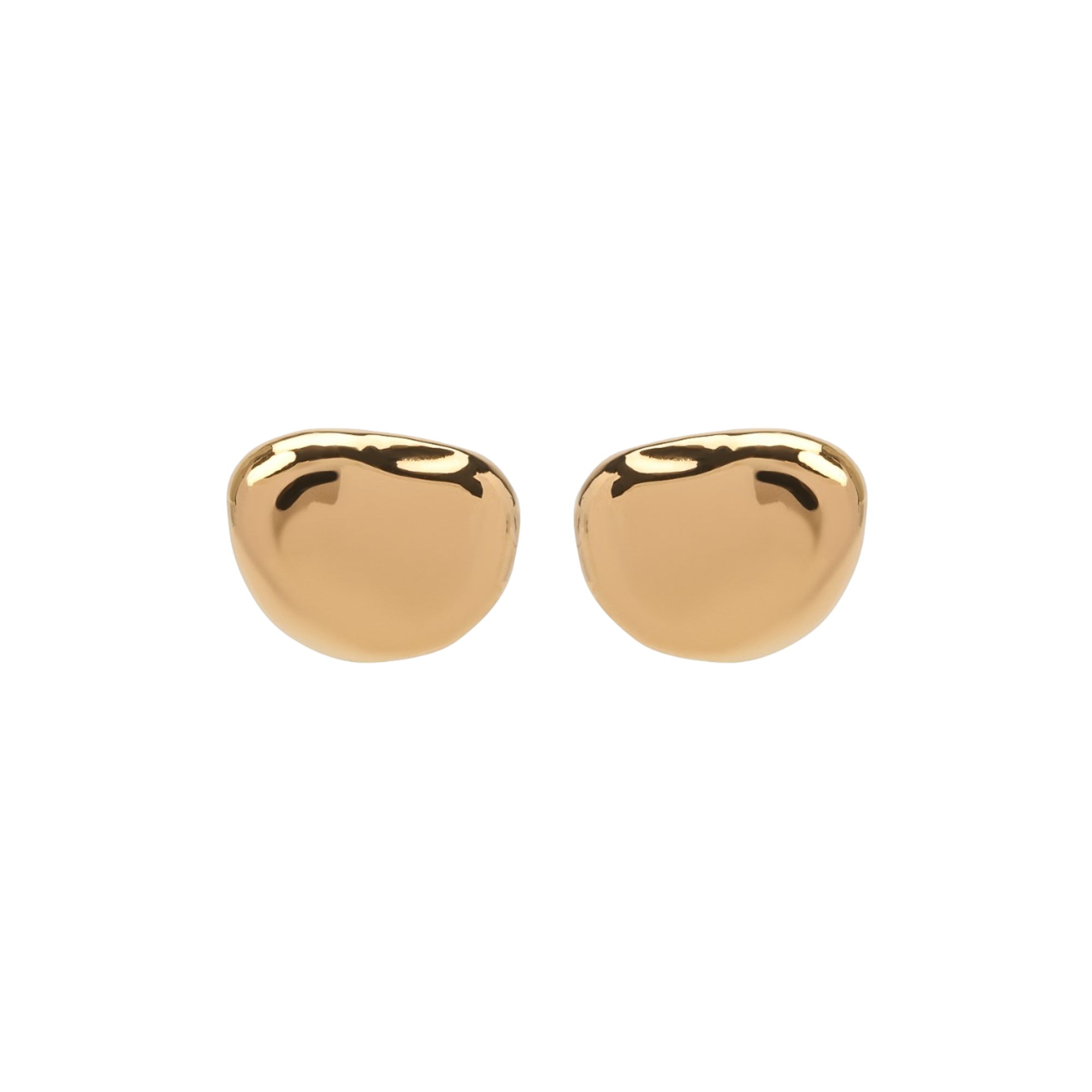 Bottega Veneta Oval Stud Earrings in GOLD