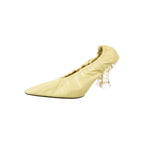 Bottega Veneta Almond Toe Elasticated 75Mm Pumps in YELLOW