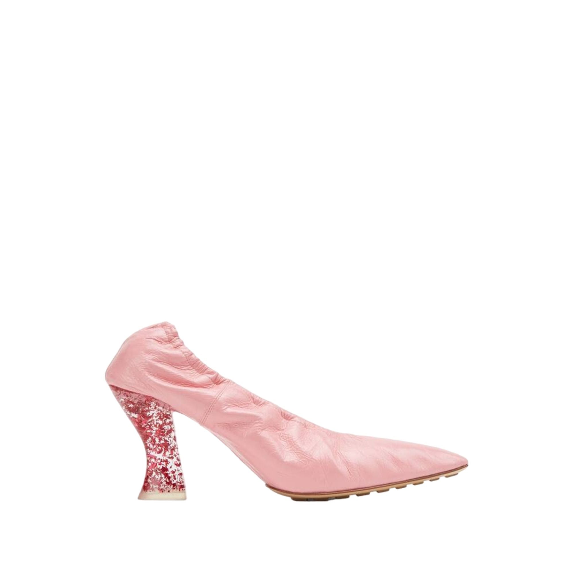 Bottega Veneta Transparent Embellished 75Mm Heel Pumps in PINK