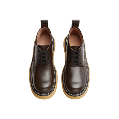 Bottega Veneta Mens Bounce Swell Ankle Brown Boots