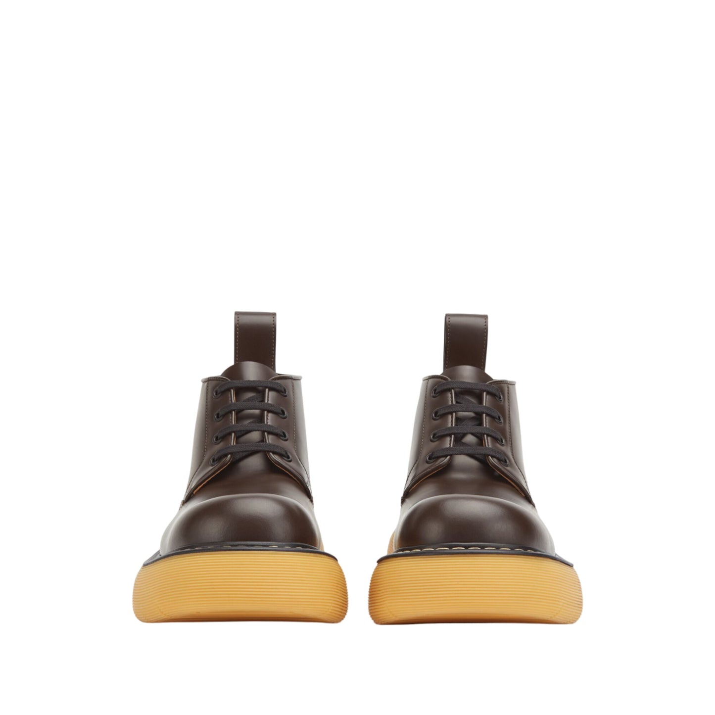 Bottega Veneta Mens Bounce Swell Ankle Brown Boots