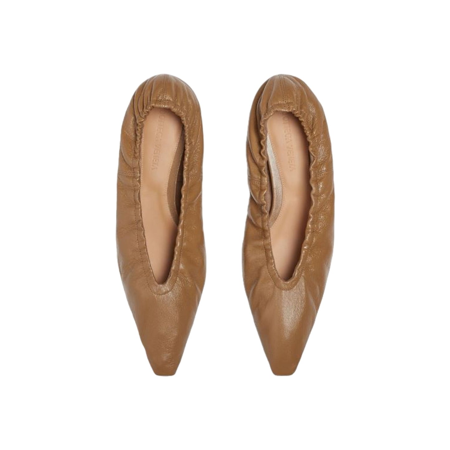 Bottega Veneta Ladies Leather Ballerina Shoes