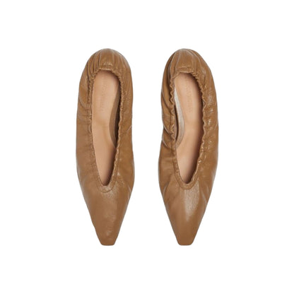 Bottega Veneta Ladies Leather Ballerina Shoes
