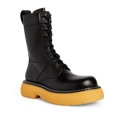 Bottega Veneta Ladies Chunky-Sole Ankle-Length Black Boots