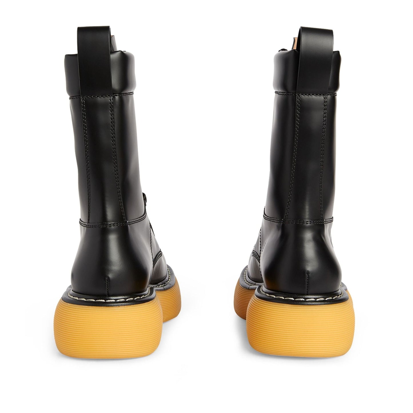 Bottega Veneta Ladies Chunky-Sole Ankle-Length Black Boots
