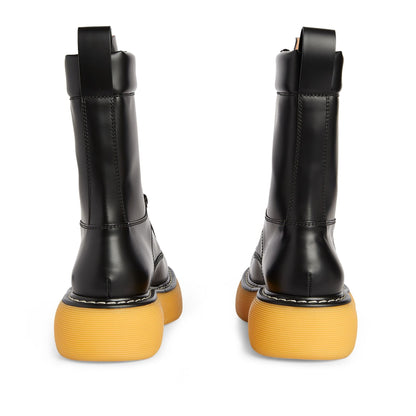 Bottega Veneta Ladies Chunky-Sole Ankle-Length Black Boots