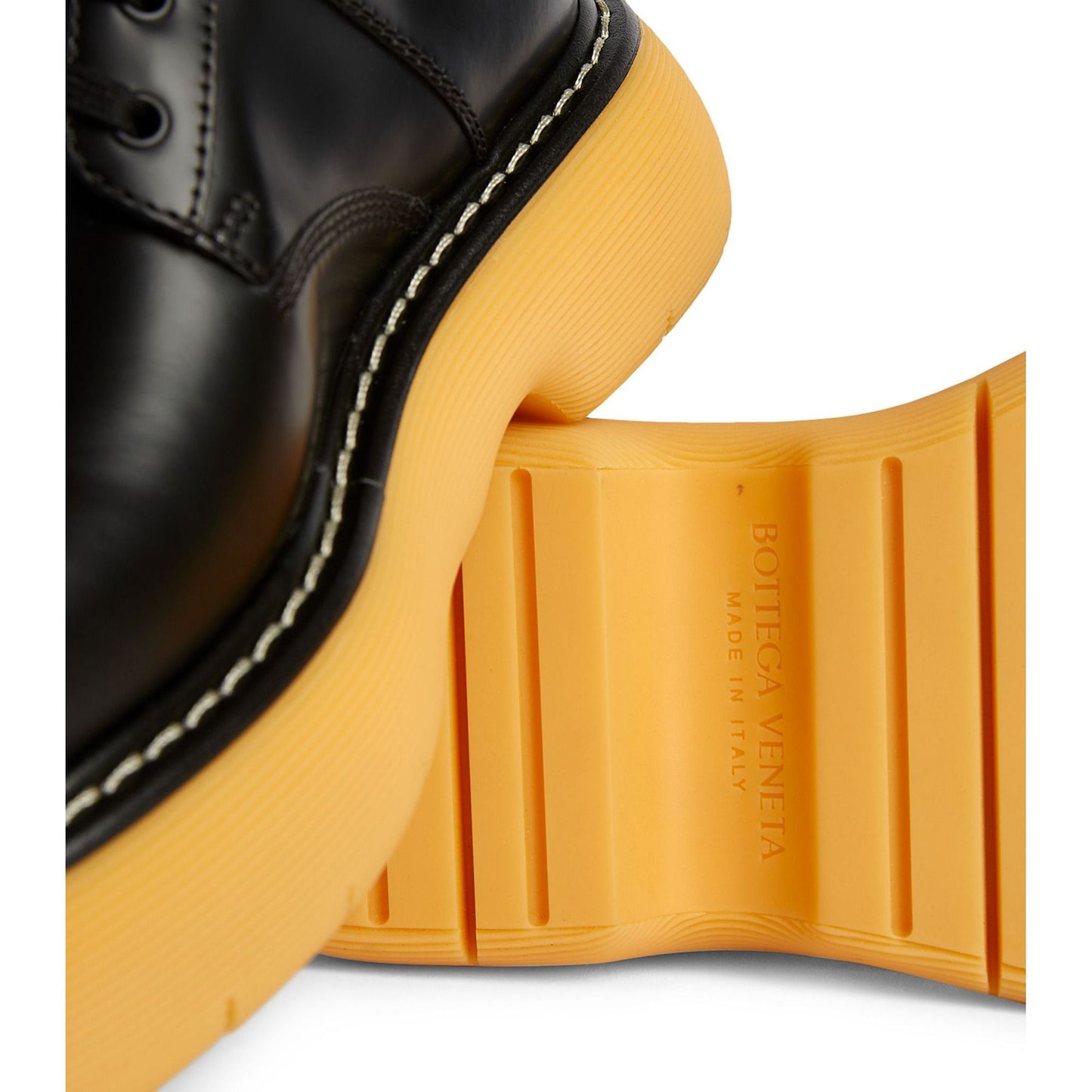Bottega Veneta Ladies Chunky-Sole Ankle-Length Black Boots